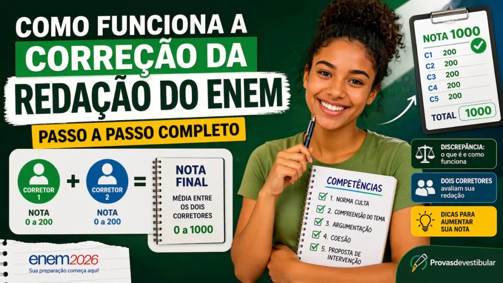 Como funciona a correção da redação do ENEM